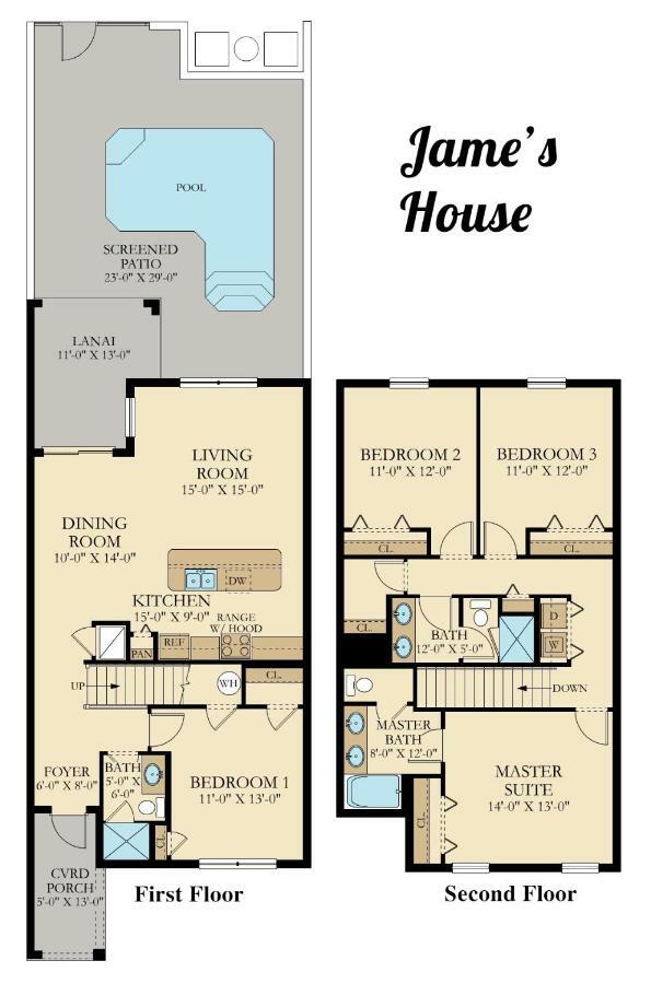 C - New 4 Bedroom Home - 5 Miles To Disney - Free Water Park - Private Pool キシミー エクステリア 写真